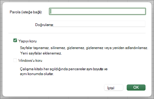 Yapıyı ve Windows MacOS'u koruyun