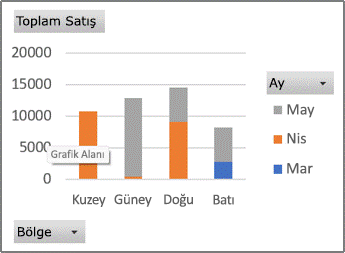 PivotChart raporu örneği