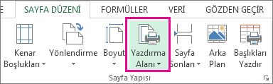 Yazdırma Alanını Belirle