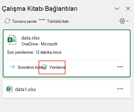 Windows belirli bir çalışma kitabını yenileme