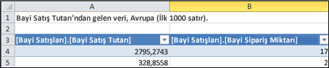 Sorgu detaylandırma tablosu