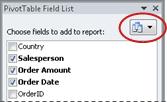 PivotTable Alan Listesi Görünümü düğmesi