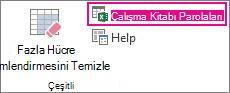 Çalışma Kitabı Parolaları komutu