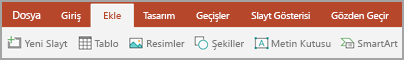 Ekle sekmesi