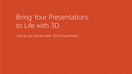 3B PowerPoint şablonu kapağının ekran görüntüsü