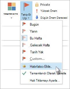 Görev zaten kendi penceresinde açıksa, Görev İzleme > Anımsatıcı > Ekle'yi tıklatın.
