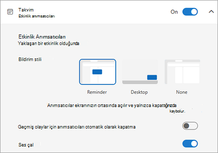 TCalendarCalendar event reminder settings öğesinin ekran görüntüsü