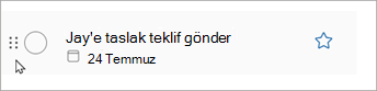 Görev üzerindeki noktaları seçin ve basılı tutun ve yeniden sıralamak için görevi listede yukarı veya aşağı kaydırın.