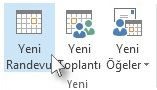 Şeritte yeni randevu komutu