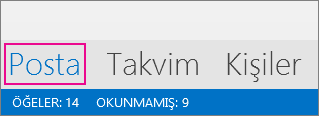 Metin görünümlü gezinti çubuğu