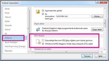 RSS Akışlarını eşitleme