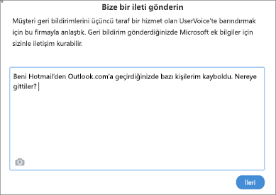 Kişilerinizin kayıp olduğunu bize bildirmek için yazabileceklerinize bir örnek.
