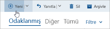 Yeni ileti yaz düğmesinin ekran görüntüsü