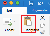 yapıştır simgesi