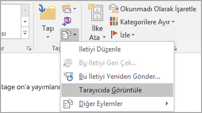Tarayıcıda Görüntüle'yi seçin.