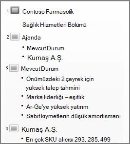 PowerPoint'te Anahat Görünümü.