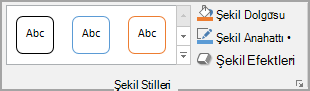 Word Şekil Stilleri grubu