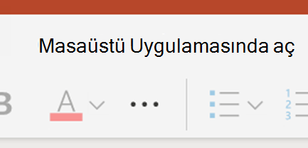 PowerPoint’te açma