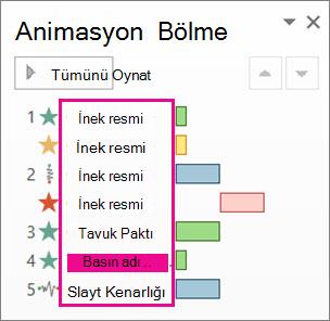 Her nesneye farklı bir ad verme
