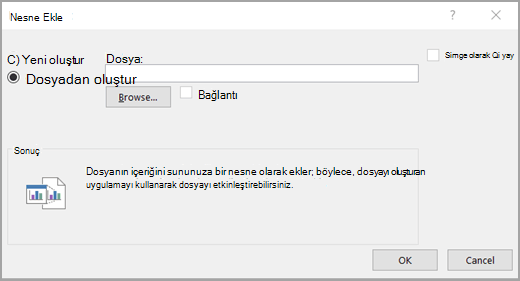 Dosyadan oluştur'a tıklayın