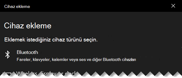 Cihaz Ekle iletişim kutusu