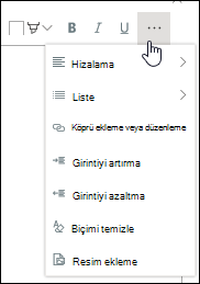 Diğer öğeleri ekleme