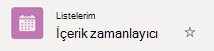 Daire içine alınmış onay işareti simgesinin olmaması, listenin buluttan Windows cihazınıza eşitlenmediğini gösterir.