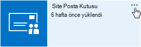 Daha fazla bilgi sağlayan ... düğmesiyle birlikte Site Posta Kutusu uygulaması.