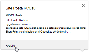 Site posta kutusunu kaldırma.
