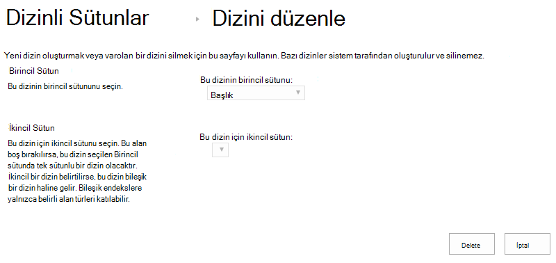 Bir dizini tıkladıktan sonra silebilirsiniz