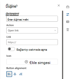 Düğme web bölümü özellik bölmesi