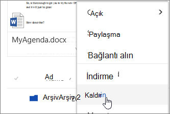 Dosya bağlam menüsünde Upnpin menü öğesi vurgulanmış