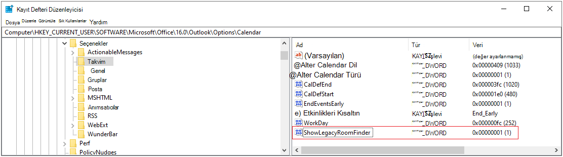 Windows kayıt defterinin resmi.