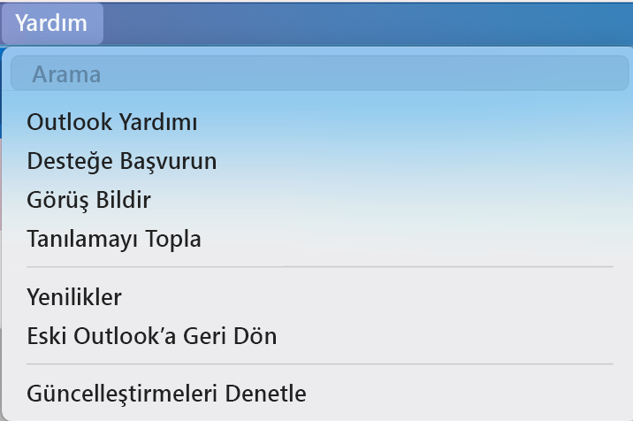 yeni outlook seçenekleri iki durumlu düğmesi