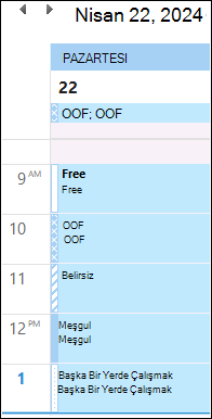 OOF in Outlook CalendarOutlook Takvim color after update