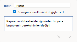 Döküm adını yeniden etiketleyin veya bölümü düzenleyin.