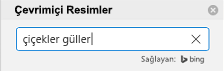 Bulmak istediğiniz küçük resmi açıklayan arama terimlerini yazın