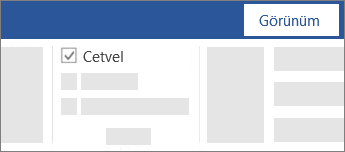 Şeritteki bir onay kutusu ile cetveli gösterin ve gizleyin