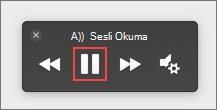 Duraklat'ı seçin