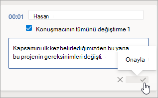 Onayla'yı seçin.