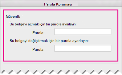Parola sıfırlama paneli
