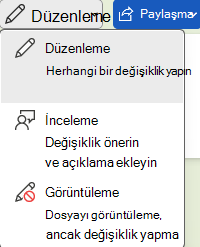 Belge Düzenleme, Gözden Geçirme veya Görüntüleme için Word seçenekleri