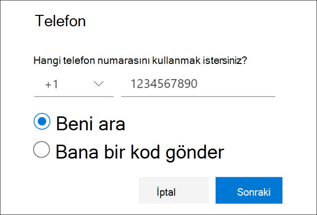 Telefon numarası ekleyin ve telefon aramalarını seçin