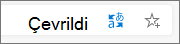 Arama çubuğunda çevrildi durumu