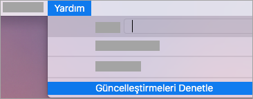 Help > Check for UpdatesGüncelleştirmeler