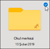 Mavi daireyi seçin