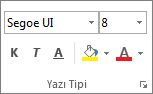 Timeline Font group in Project