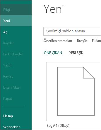 Dosya Yeni