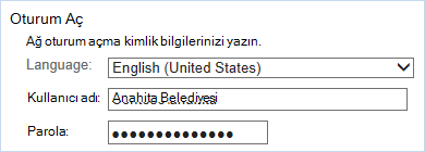Ağ oturum açma kimlik bilgileriyle oturum açma