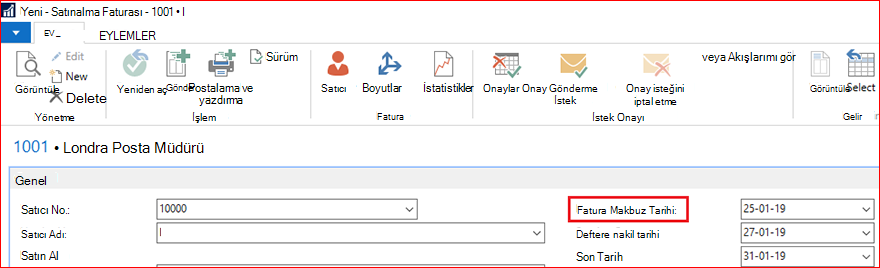Satın Alma Faturası Oluştur